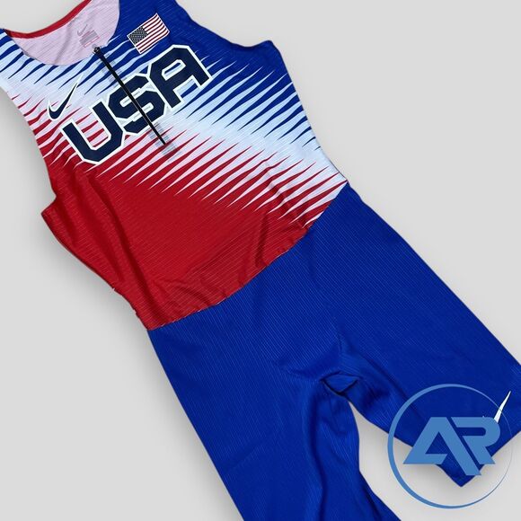 Nike Pro Elite Team USA Track Speed Suit Men’s Size Large CV0001-636 - Picture 5 of 6
